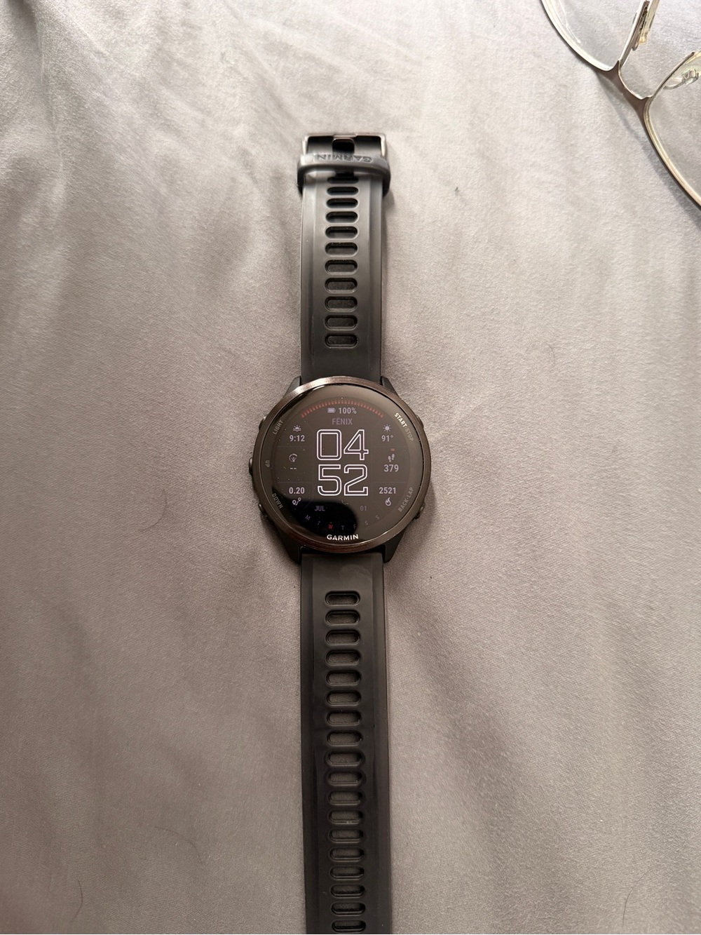 garmin Black GPS Fitness Smartwatch with Black Silicone Band